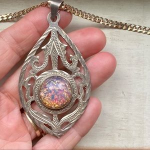 Gorgeous vintage sterling statement necklace